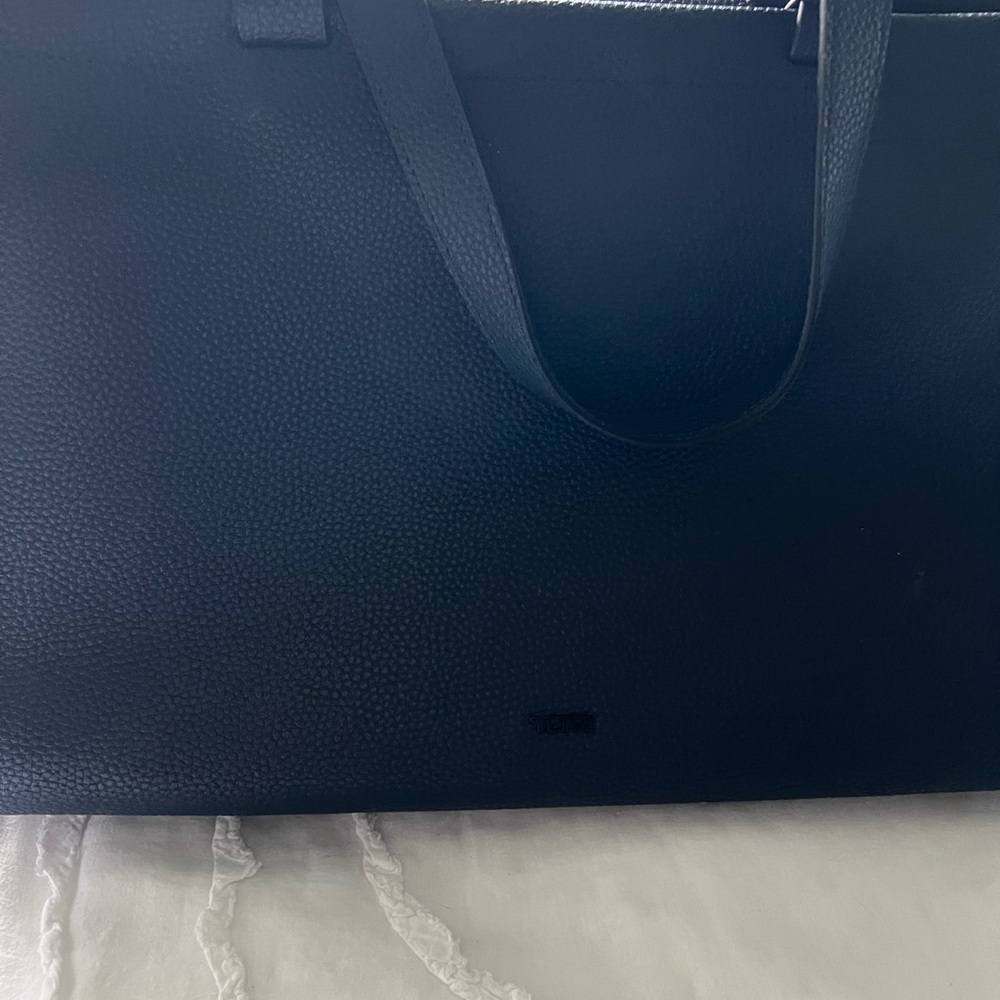 Tumi Black Pebbled Leather Double-Handle Tote - Picture 7 of 7